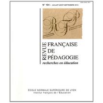 Revue Française de Pedagogie, N 184/2013