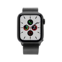 Apple Watch Series 5 GPS + Cellular 40mm Acciaio inossidabile nero Cinturino in maglia milanese nero siderale - Ricondizionato - ottimo - Grade A