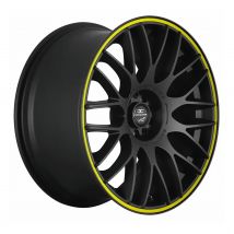 BARRACUDA KARIZZMA mattblack puresports color trim gelb 10.5Jx20 5x112 ET40
