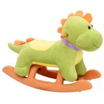 HOMCOM Jouet à bascule cheval à bascule modèle dinosaure vert   Aosom France