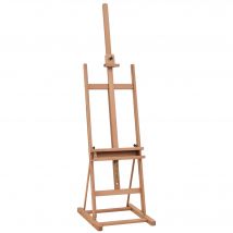 Vinsetto H-Frame Wooden Studio Easel Height Adjustable with Canvas Holder and Pencil Case for Display, Exhibition, Drawing, Painting
