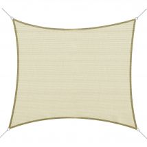 Outsunny Sonnensegel (cream) Sonnendach Sonnenschutz Rechteck 3x4m HDPE   Aosom