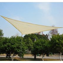 Outsunny Sonnensegel Sonnendach (6x6x6 m) Sonnenschutz Dreiecke Cream HDPE - atmungsaktiv   Aosom