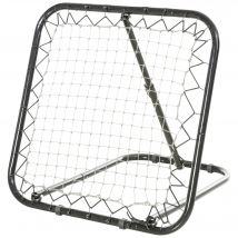 HOMCOM Fußball Rebounder klappbar  Kickback Tor Rückprallwand Netz, verstellbar in 5 Stufen, für Baseball & Basketball, Metall, Schwarz, 78x84x65-78cm  Aosom.de