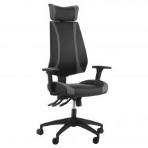 Vinsetto Bürostuhl  Schreibtischstuhl mit Wippenfunktion, Rückenlehne, Kopfstütze, höhenverstellbar, ergonomisch, Schaumstoff, Nylon, 66x66x125-133cm  Aosom.de