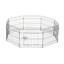 PawHut Parque Perros Jaula Plegable Mascotas Cerca Entrenamiento Cachorros 8 Vallas (71x61cm)   Aosom España