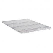HOMCOM Surmatelas 140 x 190 mémoire de forme 5cm d'épaisseur densité de 50 kg/m³ avec microcapsules de gel rafraîchissant