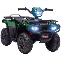 HOMCOM Elektro Kinderquad, Elektro-Quad mit LED und Musik, für Kinder ab 3 Jahren, Kindermotorrad, Schwarz+Grün, 88 x 45 x 50 cm   Aosom