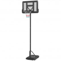 SPORTNOW 2-in-1 Basketballständer  195-370 cm Höhenverstellbarer Basketballkorb mit Ständer aus Stahl  Aosom.de