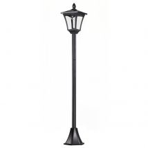 Outsunny Luminaire extérieur lampadaire sur pied solaire lampadaire lanterne classique LED 40 Lm dim. 18L x 18l x 160H cm noir
