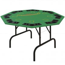 SPORTNOW Table de poker pliable pour 8 joueurs, table de jeu avec porte-gobelet et bac à jetons 120 x 120 x 72 cm vert