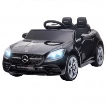 AIYAPLAY Voiture électrique enfants licence Mercedes SLC 300 12V V. Max. 5 Km/h effets sonores lumineux télécommande noir