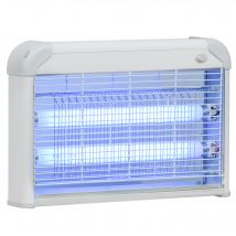 Outsunny Lampe UV Anti-Insectes Anti Moustique Tue Mouche Electrique Destructeur d’Insectes 20 W Gris