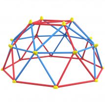 Outsunny Dôme d'escalade enfant cage d'escalade structure en métal charge max. 180 kg assemblage facile 183 cm multicolore