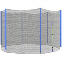 SPORTNOW Filet de remplacement pour trampoline, filet de sécurité avec 1 porte zipée pour trampoline Ø305 cm et 6 poteaux