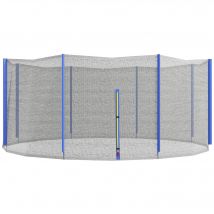SPORTNOW Filet de remplacement pour trampolines Ø 366 cm 8 poteaux droits filet de sécurité pour trampolines, entrée zippée