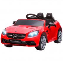 AIYAPLAY Voiture électrique enfants licence Mercedes SLC 300 12V V. Max. 5 Km/h effets sonores lumineux télécommande rouge
