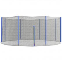 SPORTNOW Filet de remplacement pour trampolines Ø 426 cm  8 poteaux droits filet de sécurité pour trampolines, entrée zippée