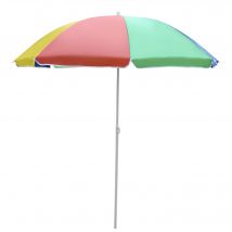 Outsunny Parasol Rond Inclinable Multicolore Polyester Métal Protection Solaire UV   Aosom France