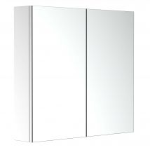 HOMCOM Armoire de toilette murale avec miroir design contemporain 2 étagères, 3 niveaux de rangement