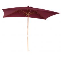 Outsunny Parasol Rectangulaire Bambou 2x3x2,5m Rouge Bordeaux pour Jardin et Terrasse   Aosom France