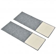 PawHut Kratzmatte 2er Set für Katzen, Sisal Kratzteppich grau 130x45x03cm, Sofa-Schutz für Sessel & Couch   Aosom.de