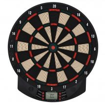 HOMCOM Elektronische Dartscheibe  Dartboard-Set mit 6 Darts, 30 Dartköpfe, 26 Spiele, 185 Trefferoptionen, für 8 Spieler, mehrfarbig  Aosom