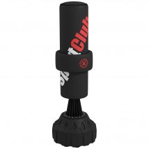 SPORTNOW Stehender Boxsack 65-175 cm Kickboxsack mit Saugfuß und Boxbandagen, Punchingsack aus Kunststoff in Schwarz für Training   Aosom.de
