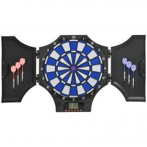 SPORTNOW Elektronische Dartscheibe Dartboard mit 12 Dartpfeilen und Ersatzspitzen, Dartautomat mit LCD-Anzeige für 8 Spieler   Aosom.de