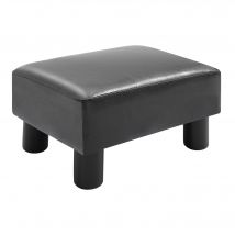 HOMCOM Chesterfield Hocker Sitzbank aus Kunstleder Schwarz 40x30x24cm stilvoll & bequem für Wohnzimmer & Flur   Aosom.de