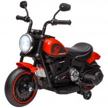 HOMCOM Elektro-Motorrad für Kinder, 3 km/h, mit 2 abnehmbaren Stützrädern, für 1,5-3 Jahre, Rot, sicheres Elektrofahrzeug   Aosom.de