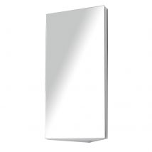 HOMCOM Spiegelschrank Badezimmer Wandtoilette Eckschrank 2 Regale Abmessungen 30 B x 18,4 T x 60 H cm Edelstahl   Aosom