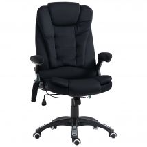 Vinsetto Chaise de bureau avec Fonction de Massage et Chauffage, Ergonomique, Réglable en Hauteur, Noir