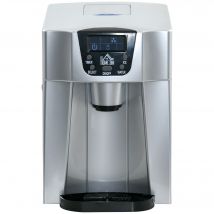 HOMCOM Machine à Glaçons Fabricant de Glaçons Ice-Maker, Fonction Minuterie, Réservoir d'Eau de 1,2 L, Argent