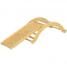 AIYAPLAY Ensemble d'escalade pour enfants, design 4-en-1 avec arche, balançoire, coussin, rampe de toboggan, pour l'intérieur, en bois