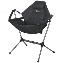 Outsunny Fauteuil de Camping à Bascule, pliable, dossier ajustable, cadre en aluminium, 54 x 100 x 101cm, Noir