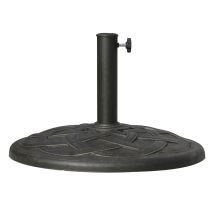 Outsunny Schirmständer aus Kunstharz Gusseisenoptik mit Rosettenmuster Durchmesser 54,5 cm Nettogewicht 19 kg   Aosom