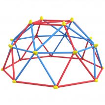Outsunny Kinder-Kletterdome 183 cm, Metall-Kletterdome, max. Belastung 180 kg, Outdoor-Spielplatz für Kinder von 3 bis 8 Jahren, einfacher Aufbau, Multicolor   Aosom