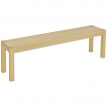 HOMCOM Banc en bois massif, 3 places, banc de cuisine, bois de pin, naturel