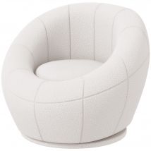 HOMCOM Fauteuil pour enfants Mobilier pour enfants Tabouret pour enfants, Peluche Teddy, 60 cm x 56 cm x 48 cm, Blanc