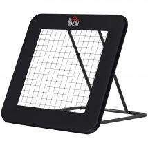 HOMCOM Rebounder de Football Pliable avec Bord de Protection, Ajustable en 5 Hauteurs, Mur de Rebond pour Handball, Volleyball et Basketball Noir