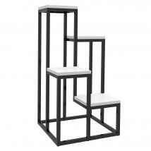 Outsunny Pflanzenständer Blumengestell 4 Regale verschiedene Höhen Stahlstruktur - 34 x 34 x 66 cm   Aosom