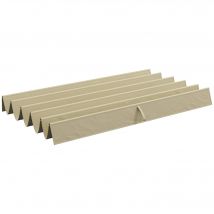 Outsunny Toile de toit pour pergola tonnelle rétractable de 3 x 3 m - beige