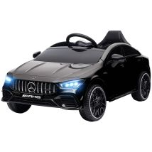 AIYAPLAY Voiture électrique enfant Mercedes-AMG CLA 45, télécommande, vitesse réglable (3-5 km/h), phare LED musique, noir