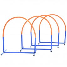 PawHut Kit d'équipement d'agilité pour chien kit d'agilité pour chien sac de transport 88 x 64 x 95 cm bleu et orange