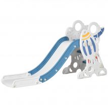 AIYAPLAY Toboggan pour enfants toboggan intérieur pour enfant, de 18 à 36 mois, jusqu'à 30 kg, 157L x 46,5l x 80H cm, bleu