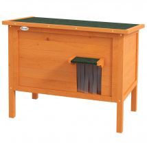 PawHut Maison pour chats en extérieur, Cabane pour chats, Maison isolée, 1 fenêtre, 1 entrée, 85 x 50 x 68,5 cm, Orange+Vert