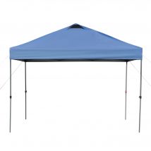 Outsunny Pavillon de jardin, Pavillon pliant, Tente de fête, Tente de jardin incl. Piquets de sol, Cordes d'amarrage, Tissu Oxford, 2,95 x 2,95 x 2,64 m, Bleu
