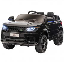 HOMCOM Voiture électrique enfants véhicule électrique 12 V double moteurs 3 à 5 km/h 110 x 68 x 52 cm noir