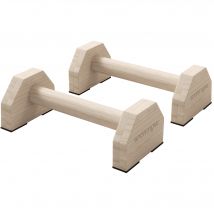 SPORTNOW 2er-Set Liegestützgriffe rutschfest Push Up Griffe aus Holz Parallettes Liegestützen für Muskeltraining, Krafttraining, Natur   Aosom